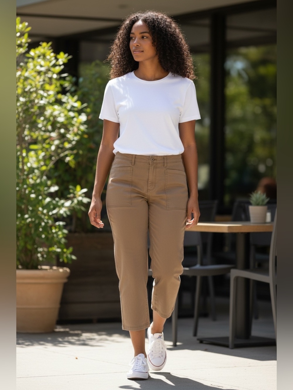 Lucky Brand Tan High-Rise Casual Pants